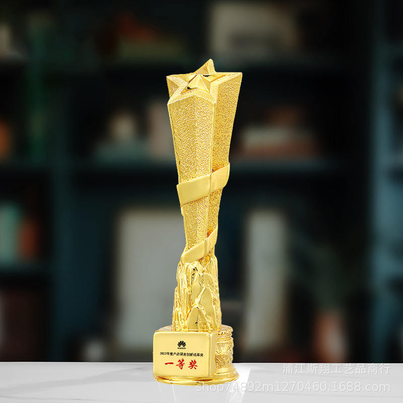 Trofeo de cristal de grabación reunión anual de competición de premios medallas de metal de madera sólida colorido trofeo de cristal impreso