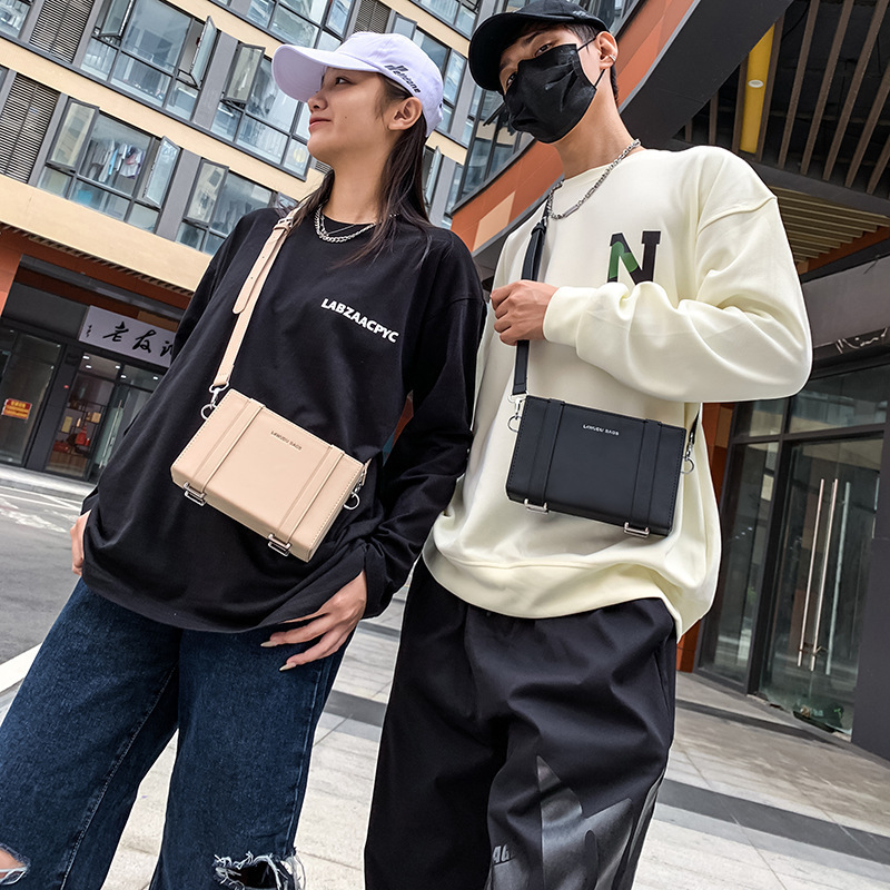 Shoulder Bag for Men and Women 2023 New Fashion Box Bag Small Square Bag Trendy Brand Crossbody Bag Commuter Small Shoulder Bag for Men
