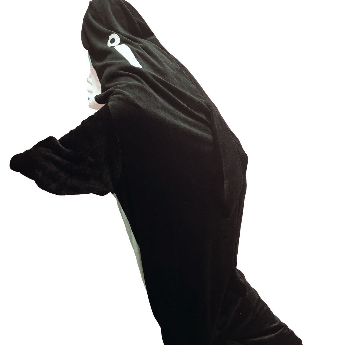 Saco de dormir de tiburón transfronterizo juego etapa pareja divertida ropa de rendimiento pijamas de una pieza de dibujos animados saco de dormir suelto ropa de casa