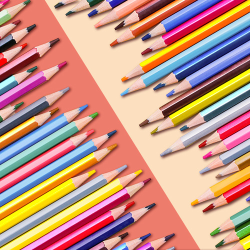 Colored lead hexagonal rod 12 colors 24 cartoon colored pencils with sharpener cover 1688 night market stall goods hot sale