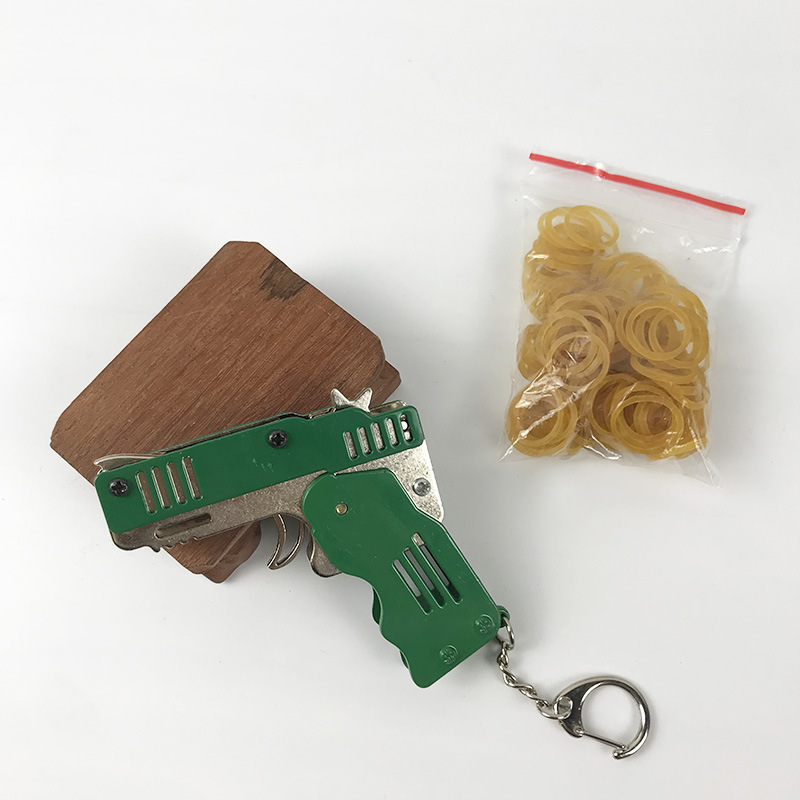 折叠皮筋枪连发金属连射橡皮筋软弹可折叠橡皮枪合金儿童玩具详情图9