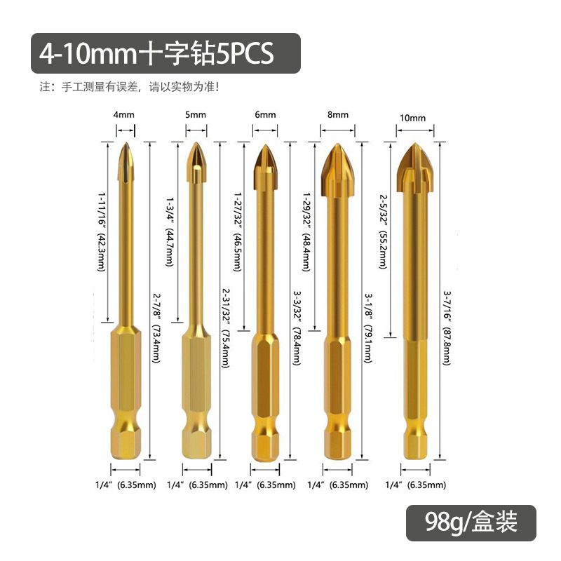 Triangle drill glass tile concrete drill hexagonal handle one-word cross electric hand drill hole opener alloy drill Triangle drill glass tile concrete drill hexagonal handle one-word cross electric hand drill hole opener alloy drill