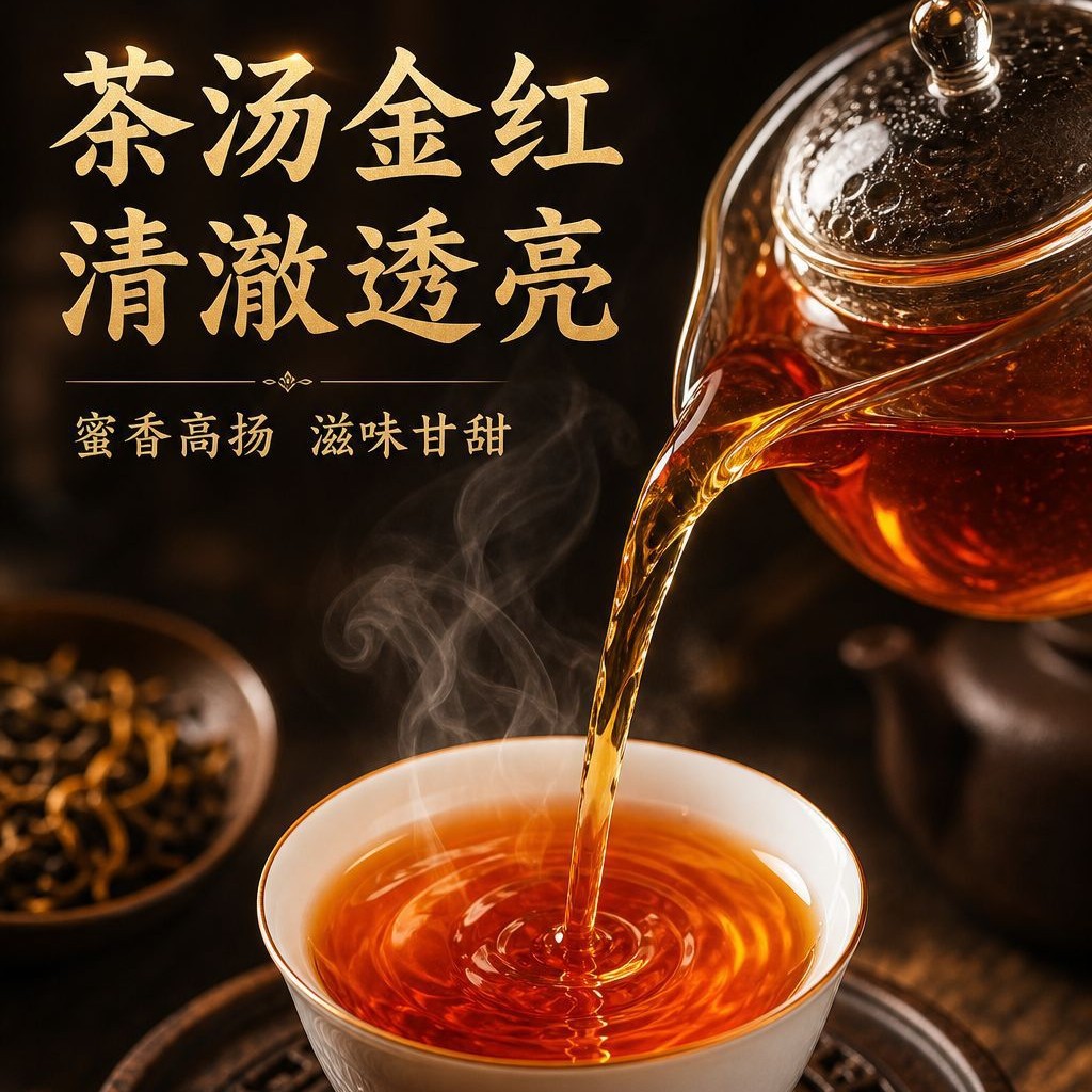 운남 봉경 전홍 홍차 꿀향 가득한 모봉 잎차