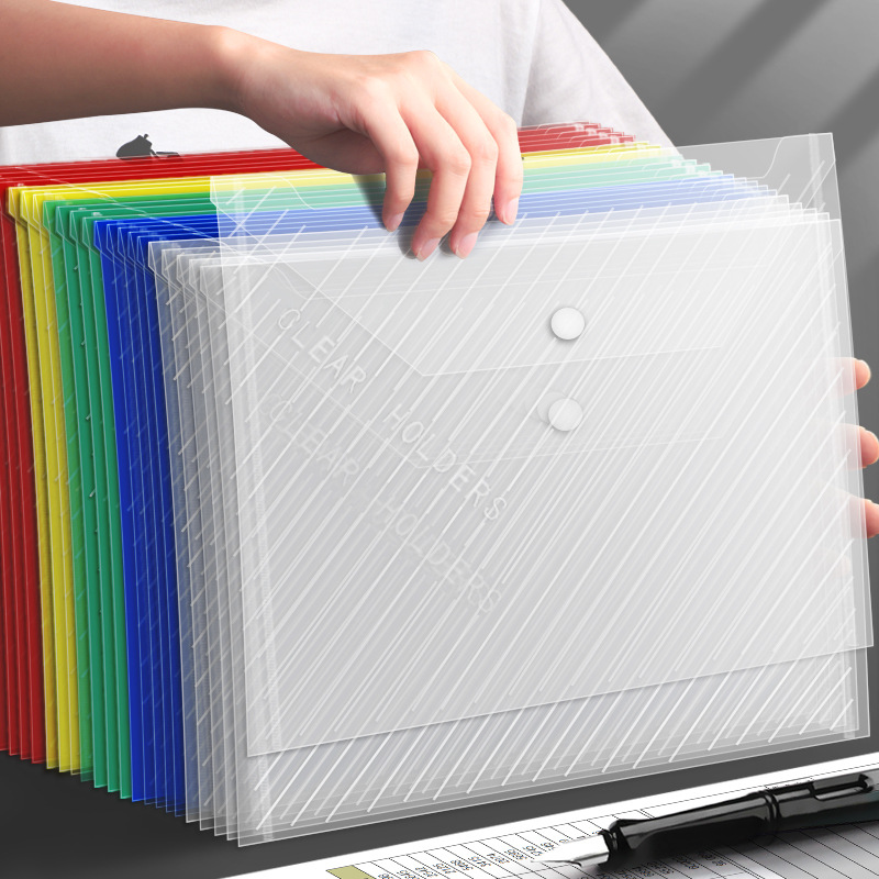 Carpeta de Archivos A4 TrueColor, Bolsa de Documentos Transparente de Plástico, Gran Capacidad, Impermeable, Especial para Oficina y Negocios