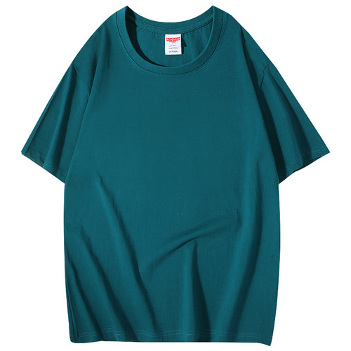 260g heavy-duty pure cotton dropped shoulder t-shirt with custom logo printing, advertising shirt DIY trendy brand crew neck uniform for parties, cultural shirt