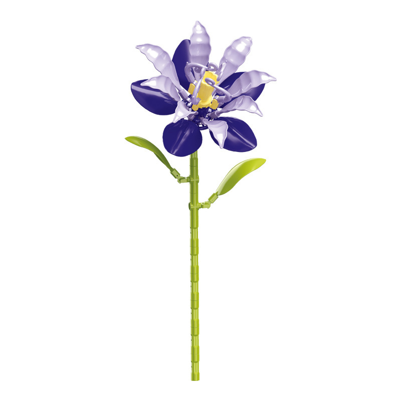 钻马积木花永生花束抱抱桶仿真花小颗粒积木DIY玩具七夕女生礼物|undefined
