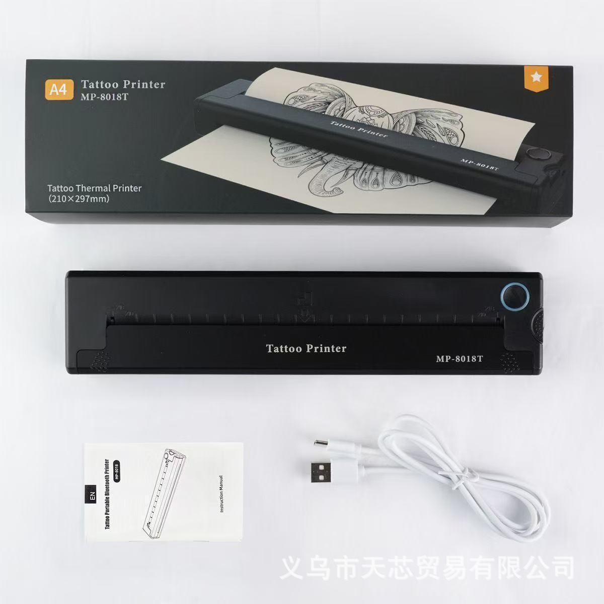Tattoo Thermal Printer MP-8018T Portable A4 Wireless Bluetooth Office 2