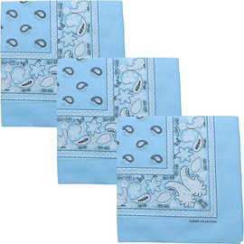 厂家定制佩斯利方巾户外运动嘻哈头巾定制图片logo文字