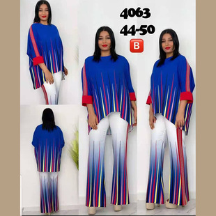 Cross-border African Women's Suit 2022 Turkey Women's Rhinestone Digital Printing Twisted Roman Stretch Fabric