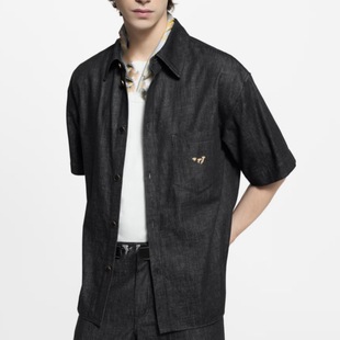 Nanyou High Version Donkey's New Classic Lapel Micro-Label Embroider Chest Flap Pocket Pants Short-Sleeved Shirt Shorts Suit
