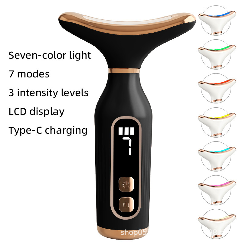 Nuevo dispositivo eléctrico transfronterizo de belleza de cuello, dispositivo de belleza de calentamiento de temperatura constante, masajeador de cuidado facial para el cuello image 9