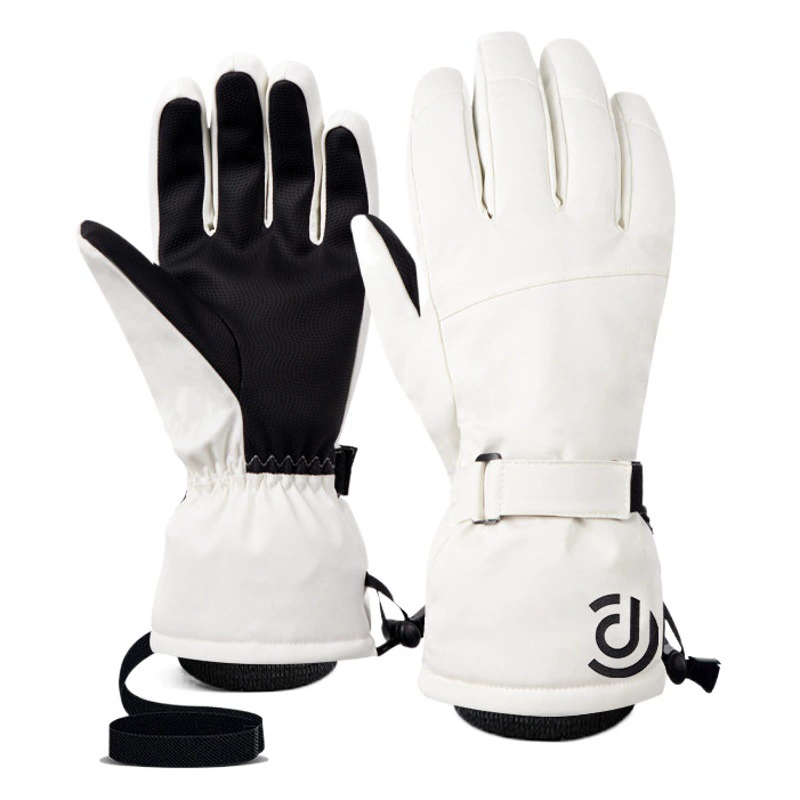 Лыжные перчатки мужские и женские зимние белые теплые велосипедные виды спорта в наличии Amazon Touch Screen Перчатки с пятью пальцами на открытом воздухе Хлопковые