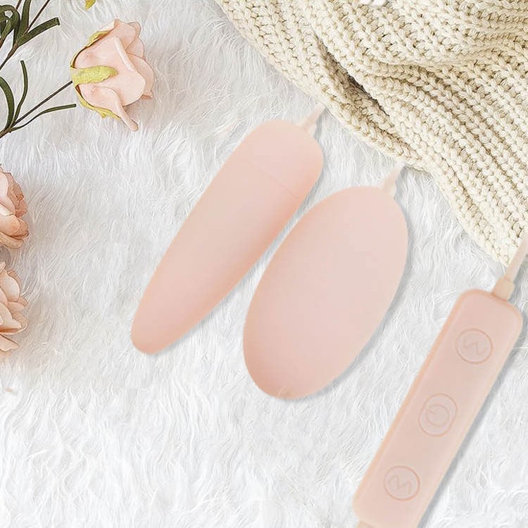 USB Dual Honey Egg Upgraded Adult Couple Toy Vibrator Round Tip Variable Frequency Strong Vibration Massager_voghion.com