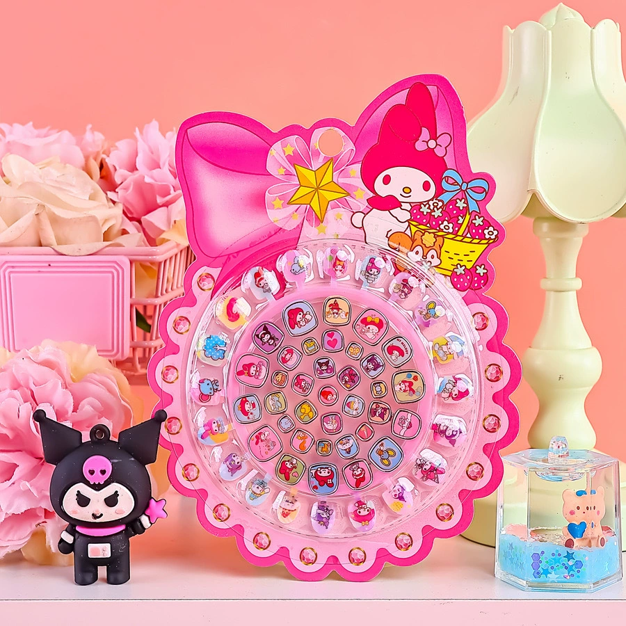 Наклейки для ногтей (Sanrio) XTQ-213 — милые без запаха детские искусственные ногти, упаковка продаётся пачками по 24