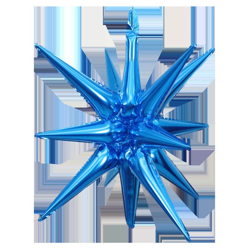 27寸4D连体爆炸星爆炸星 一体水滴气球婚庆生日派对装饰铝膜