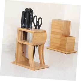 跨境木质厨房收纳刀架置物架多功能刀架家用橱柜整理用具简易刀架