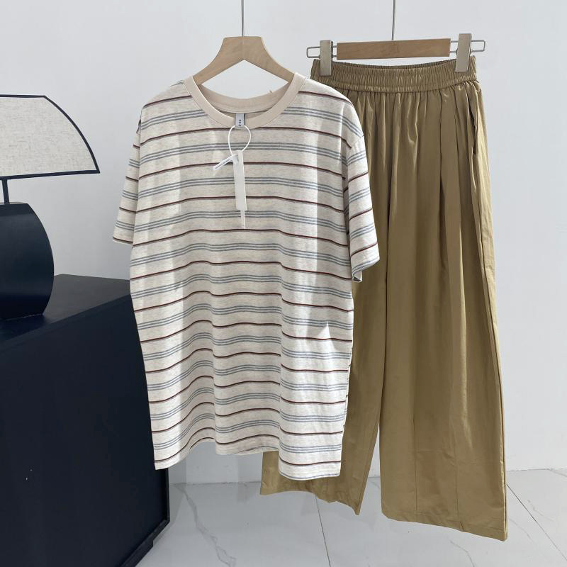 Guangzhou Shisanxing R*S* Quality Goods! 2026 Spring Style Trendy Color-Blocking Design Loose and Casual Short-Sleeve T-Shirt