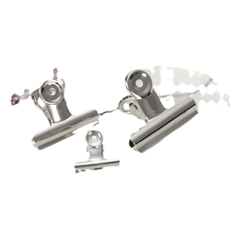 Круглый стальной зажим из нержавеющей стали Сильный мульти-спецификация большой маленький размер горный зажим Канцелярский Зажим металлический зажим для файлов