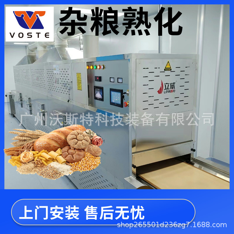微波黄豆杀菌机 黄豆红豆熟化灭活设备 微波豆制品烘干设备