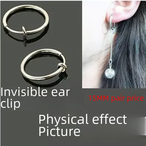 15mm color invisible ear clip no ear hole clip false earrings ear bone clip spring clip nose ring belly button ring 1 consideration