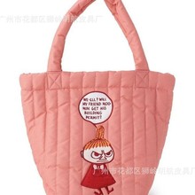日系新款冬季厚款姆明手提袋可爱卡通女孩大容量可折叠包