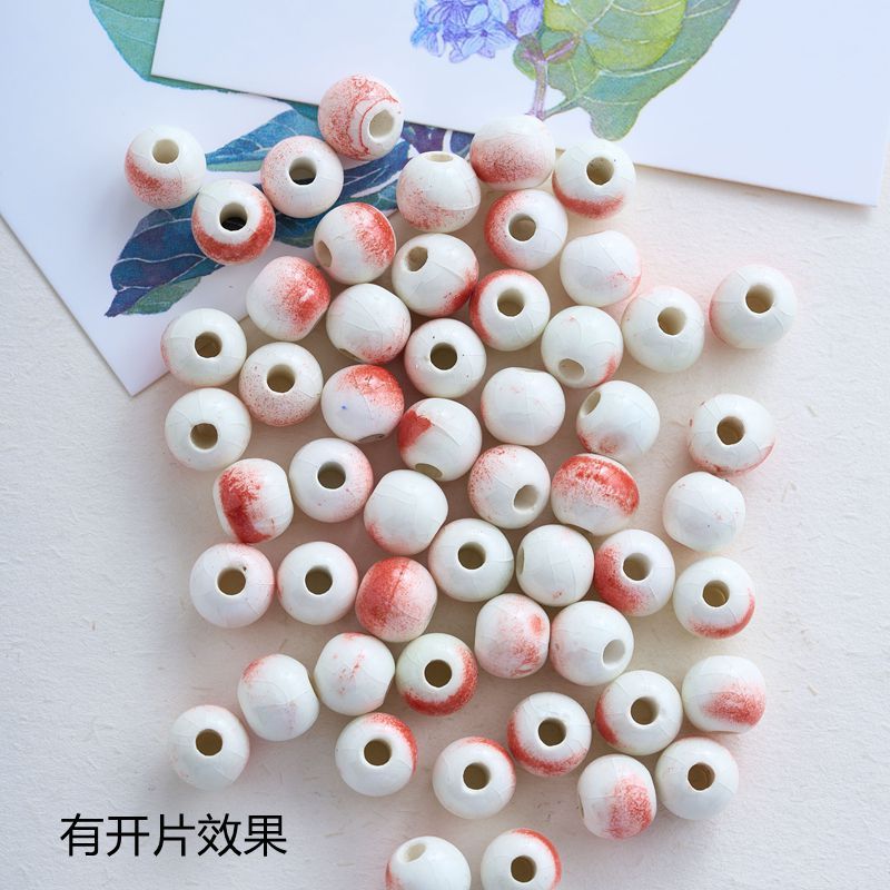 卸売景徳鎮カジュアルセラミックジュエリー diy ラウンドビーズ編組ブレスレットネックレスアクセサリー学生ブレスレットアクセサリー新しい|undefined