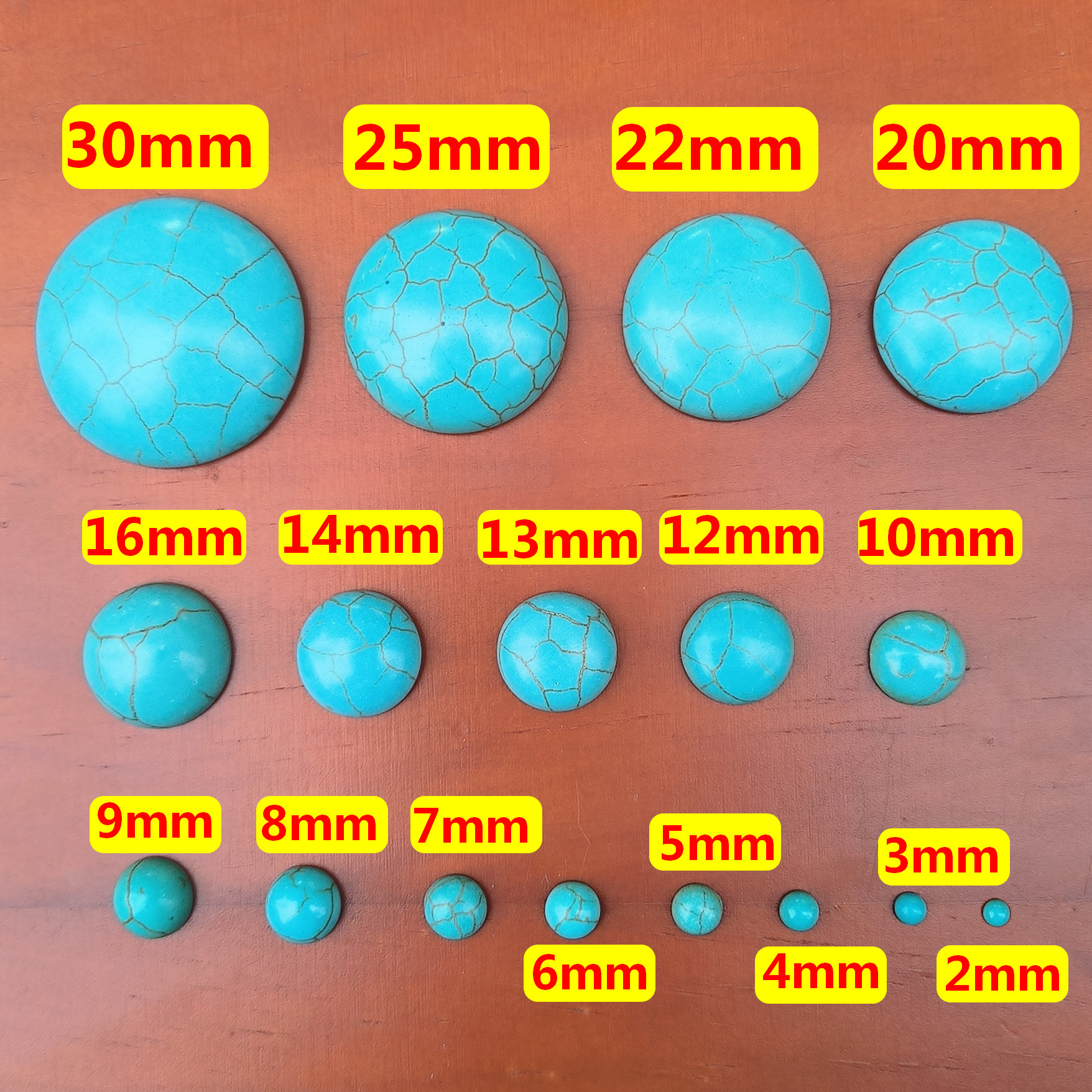 Synthesized turquoise gemstone for ring