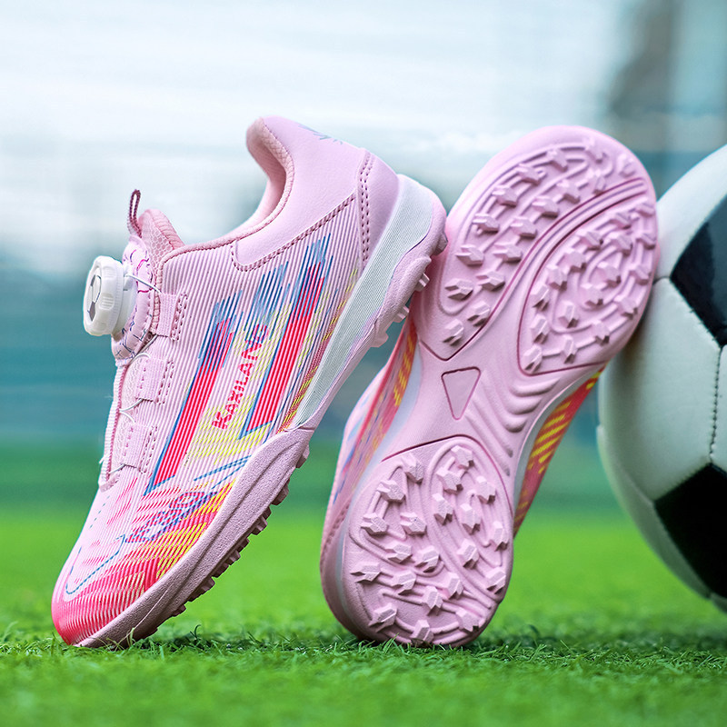 2026 new authentic girls' soccer shoes, TF model, suitable for kindergarten and elementary school students, training shoes, and boys' children's cleats with a knob design