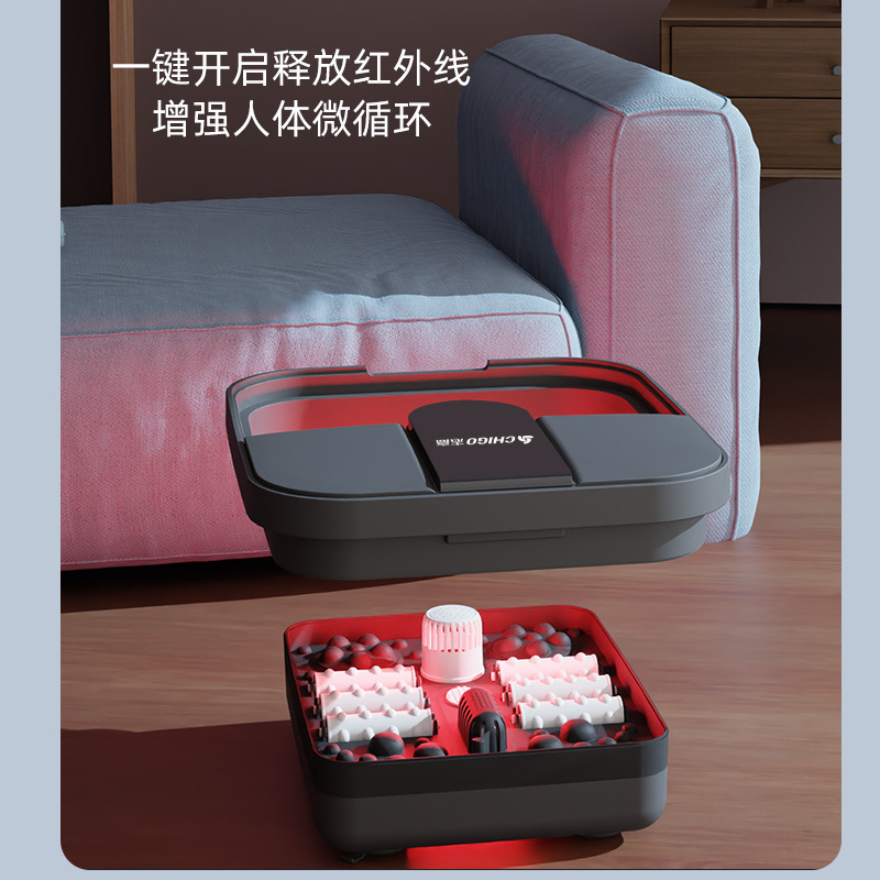 志高折り畳み足浴槽リモコン自動マッサージ足盆家庭用携帯恒温加熱気泡足桶卸売り|undefined