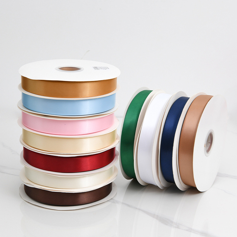 Cintas de poliéster unilateral caja de regalo de pastel de color cinta caja de regalo de flores decoración cinta DIY hecha a mano cinta de cabello