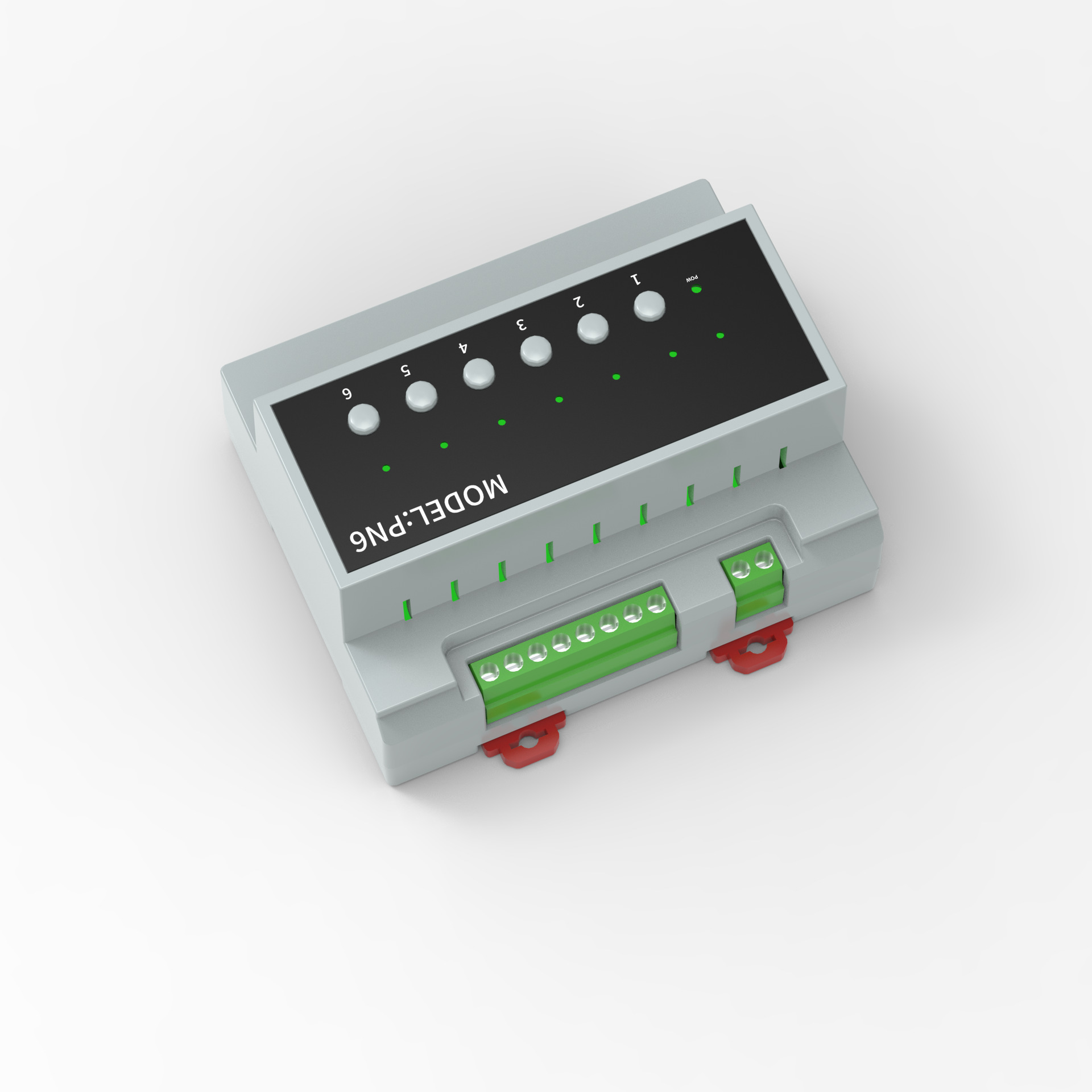 Zigbee 6 Yollu Ağıllı Elektrik Açarı Dəmir Yolu Tipli