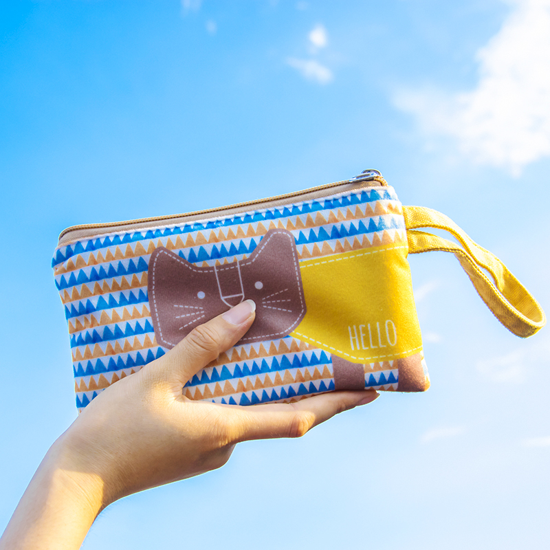 Wallet for Women, Long and Cute Fabric, Korean Version, New Student Simple Style, Holds Phone, Keys, Coins, and Change