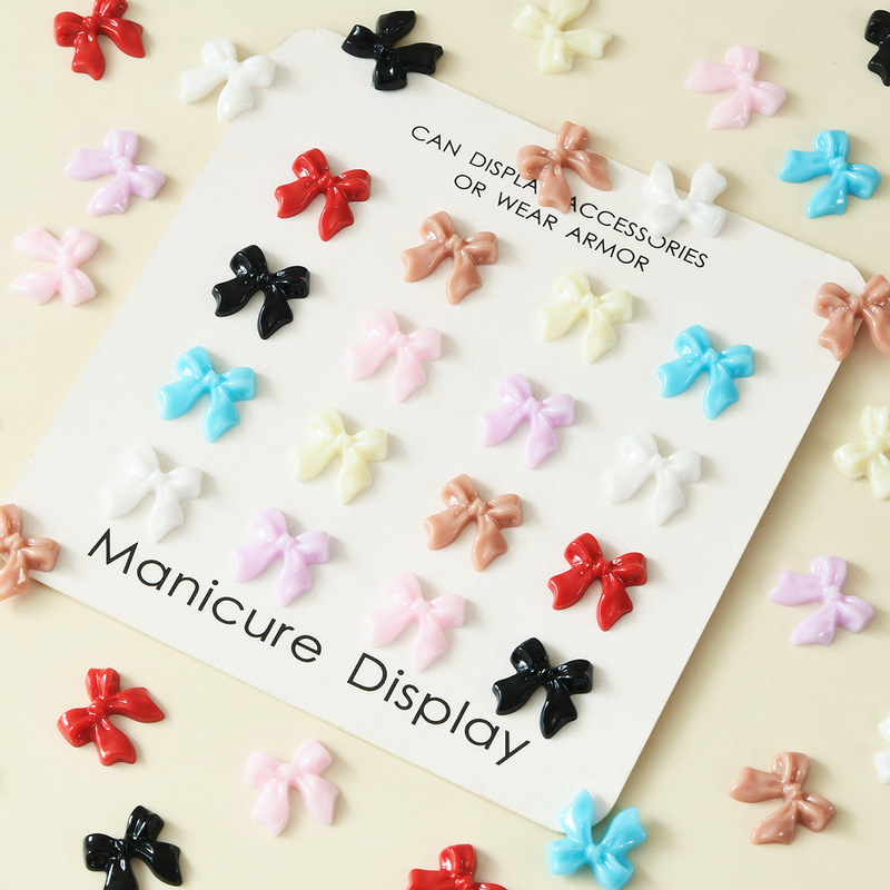 Japanese-Style Trendy Nail Art Accessories DIY Simple Ribbon Small Bow Knot No-Chip Resin Nail Decorations Japanese-Style Trendy Nail Art Accessories DIY Simple Ribbon Small Bow Knot No-Chip Resin Nail Decorations