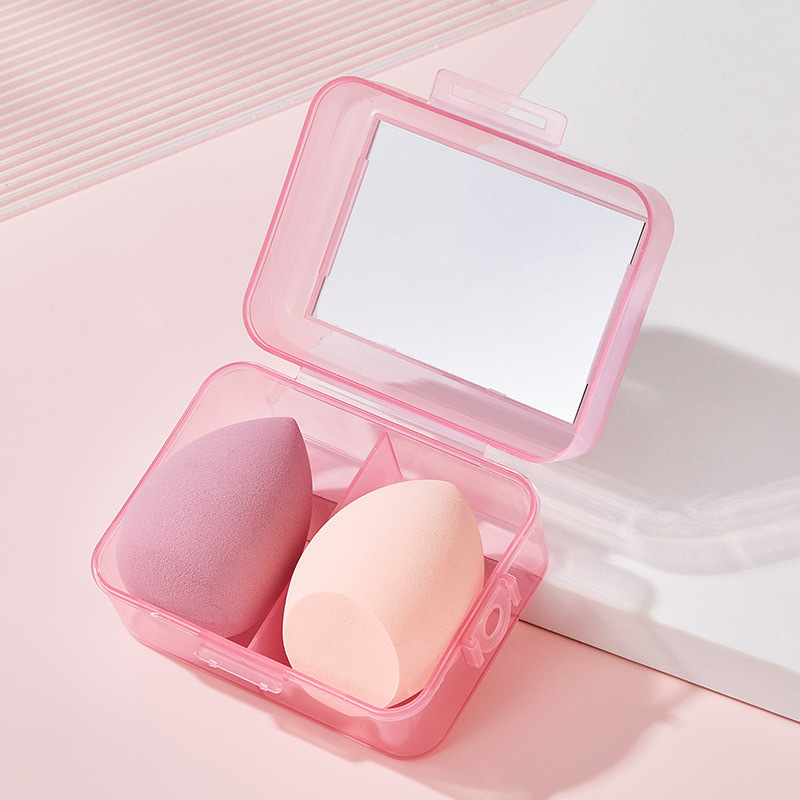 Nuevo conjunto de huevos de belleza con espejo 55 cepillo con cabeza de hongo de gota de base cepillo de huevo de belleza polvo de polvo de maquillaje