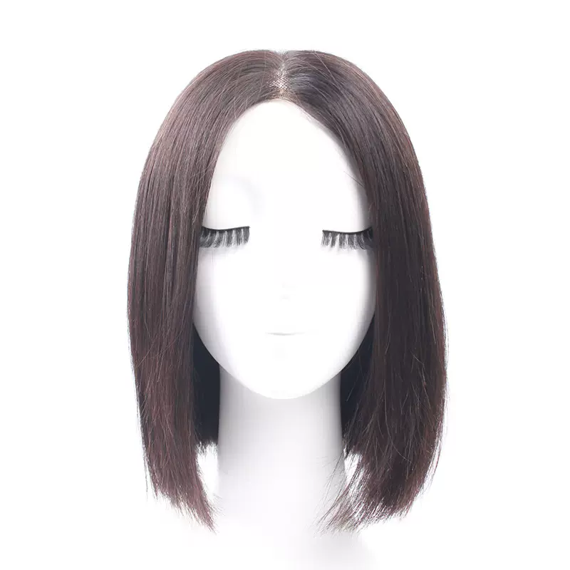 伊贝尔假 新款13*6封边蕾丝女短直发 半手织一刀切真人发轻薄透气