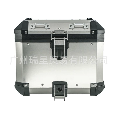 Suitable for Bmw R1200/1250Gs Adv Side Boxes, Top Boxes, Three-Box Set, Tail Box, Side Luggage Boxes (Motorcycle trunk) - silver-top-box-comes-with-lining-backrest