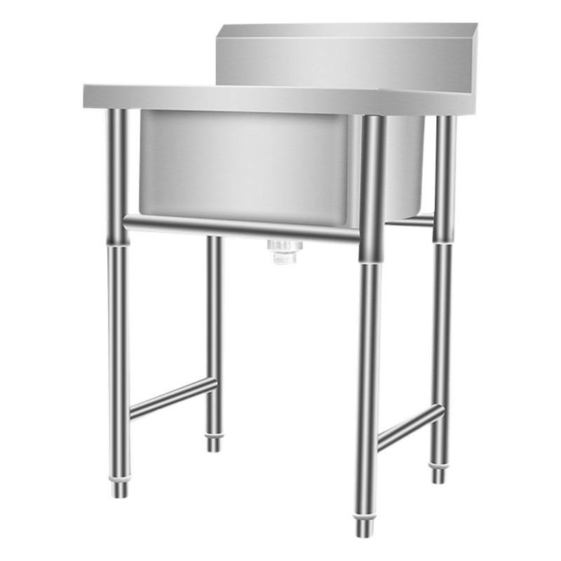 Fregadero de Acero Inoxidable, Fregadero Comercial para Cocina, Lavabo, Lavavajillas, Fregadero Individual/Doble/Triple para Guardería, Uso Comercial Multiusos