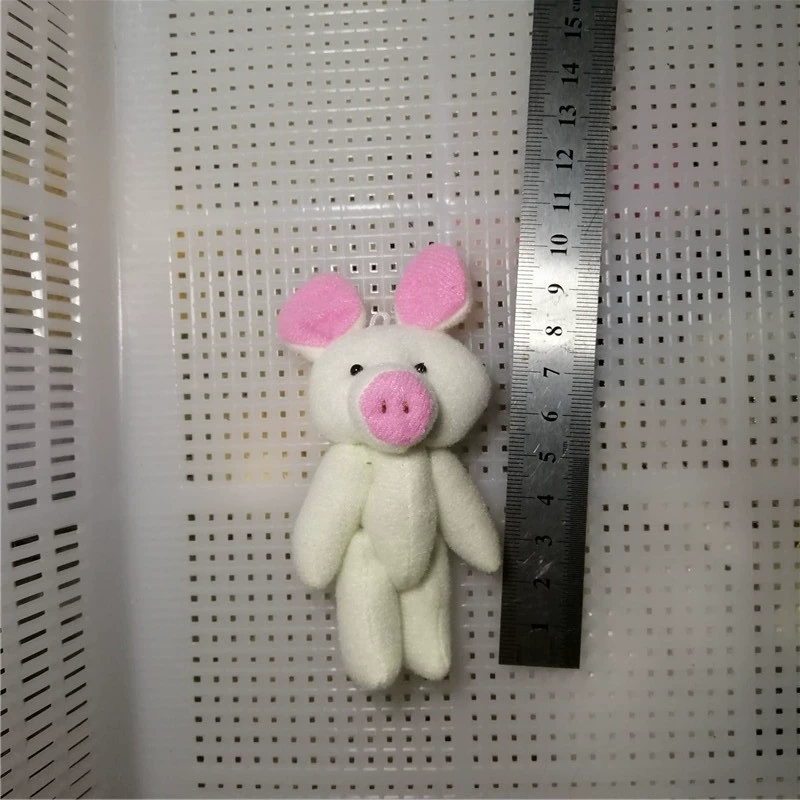Plush Bag Charm, Handmade 8 cm Bear/Rabbit Accessory, Soft Plush Keychain, Random Color
