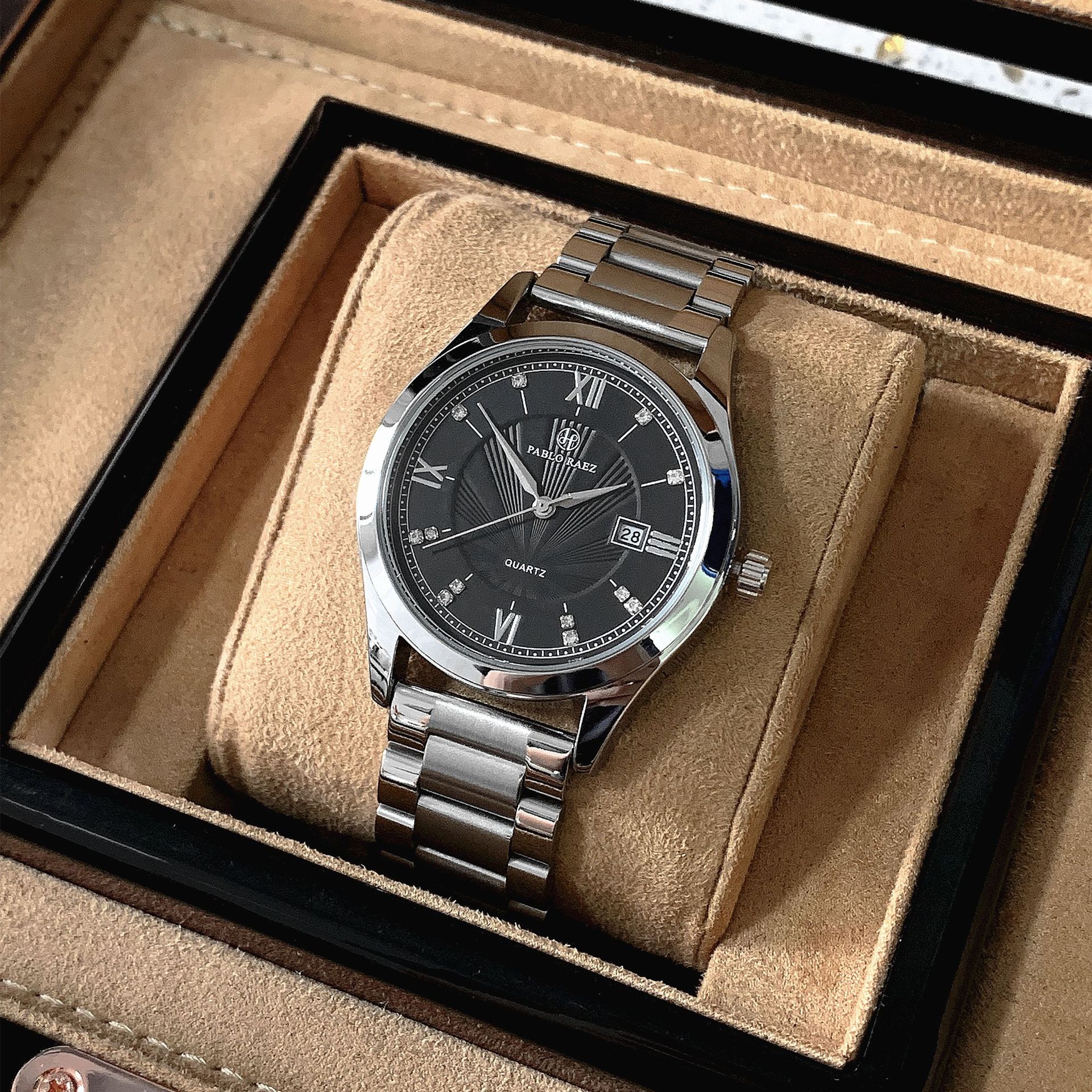 Foreign Trade Watch Military Flag Series High-End Stainless Steel Men's Watch Fully Automatic Quartz Watch Waterproof Drop Shipping