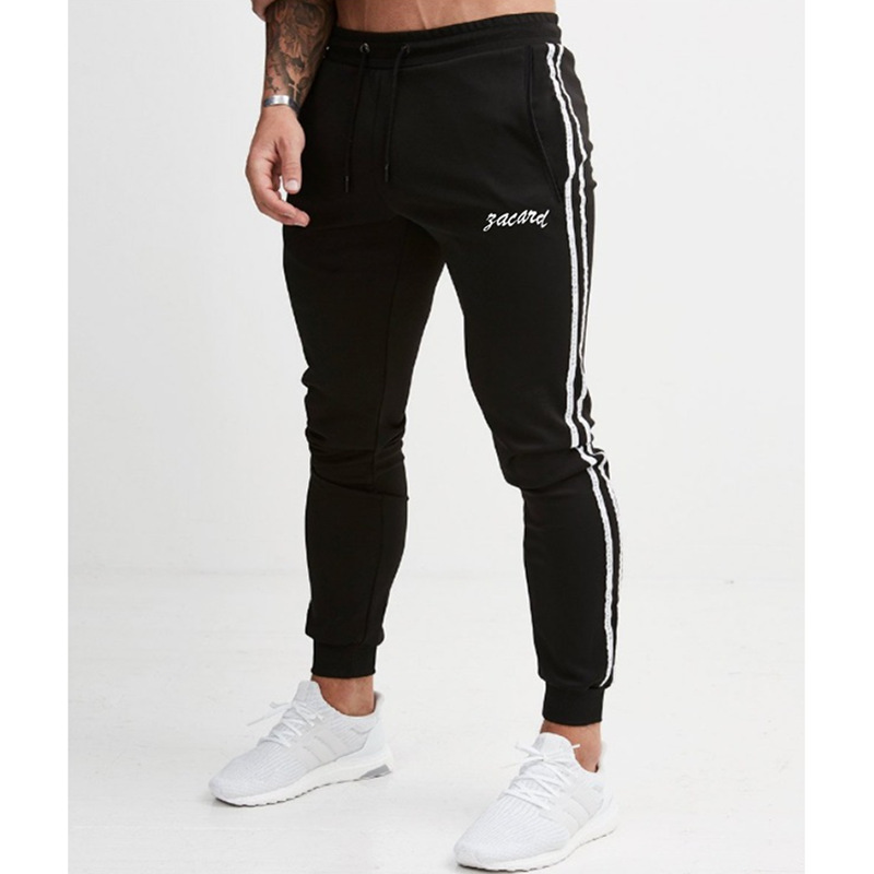 Summer Sports Pants Men's Large Size Tether Skinky Leg Harem Pants Striped Stitching Men's Sports Pants Jogging Pants Straight Leg Pants