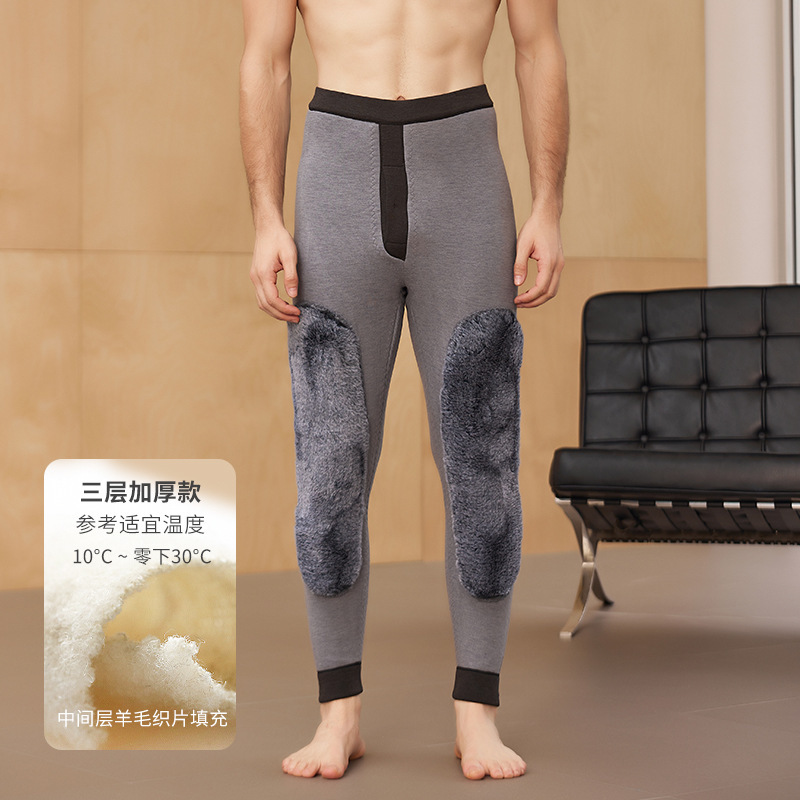 新款羊毛裤男士保暖裤女加厚加绒中老年人棉裤东北防寒保暖冬季|undefined
