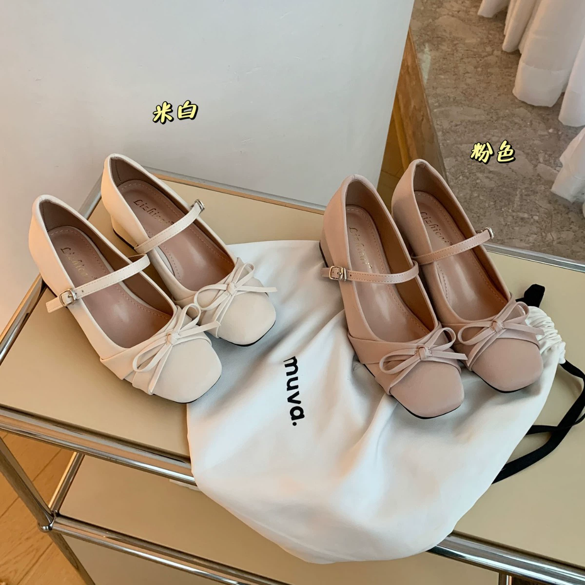 Розовые балетки Мэри Джейн, универсальные туфли на высоком каблуке из лакированной кожи для повседневной носки, стиль феи, красивые туфли на толстом каблуке для женщин