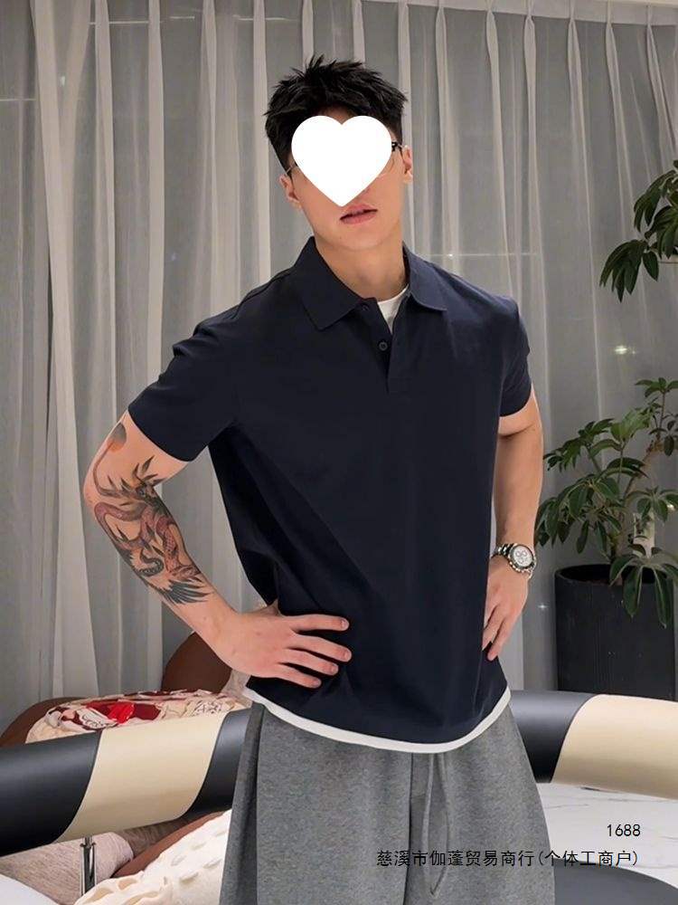 2026 New Casual Polo Short-Sleeve Men's Polo Shirt, Summer Short-Sleeve Loose Versatile T-Shirt Top