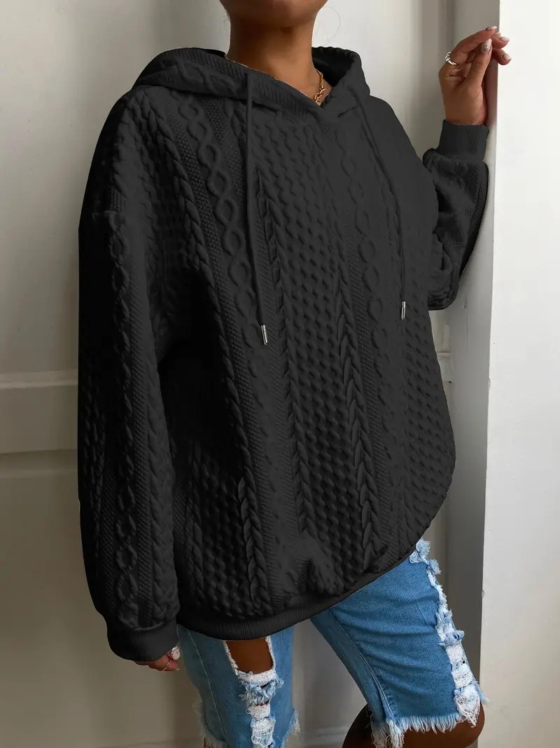 630g Weight Long Sleeve Sleeve Length Pullovers Placket Type Regular Sleeve Sleeve Type Spandex, Polyester Fabric Type Long Top Length Hoodie Tops Type Holiday, Daily Occasion Hooded Neckline Regular Fit Fit Type Solid Color Pattern Spring, Autumn Season Women's Gender Pocket Design Casual, Streetwear Style Women's Hoodies Long Sleeve Pocket Casual Streetwear Solid Color 8