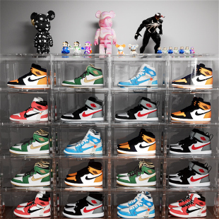20 pieces of aj shoe box storage box sneakers anti-oxidation shoe cabinet transparent shoes shoe wall space-saving net red plastic Olympic