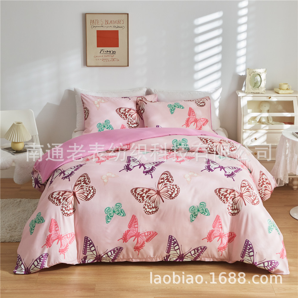 跨境货源美国英国尺寸亚马逊速卖通印花夜光系列被套枕套床品套件