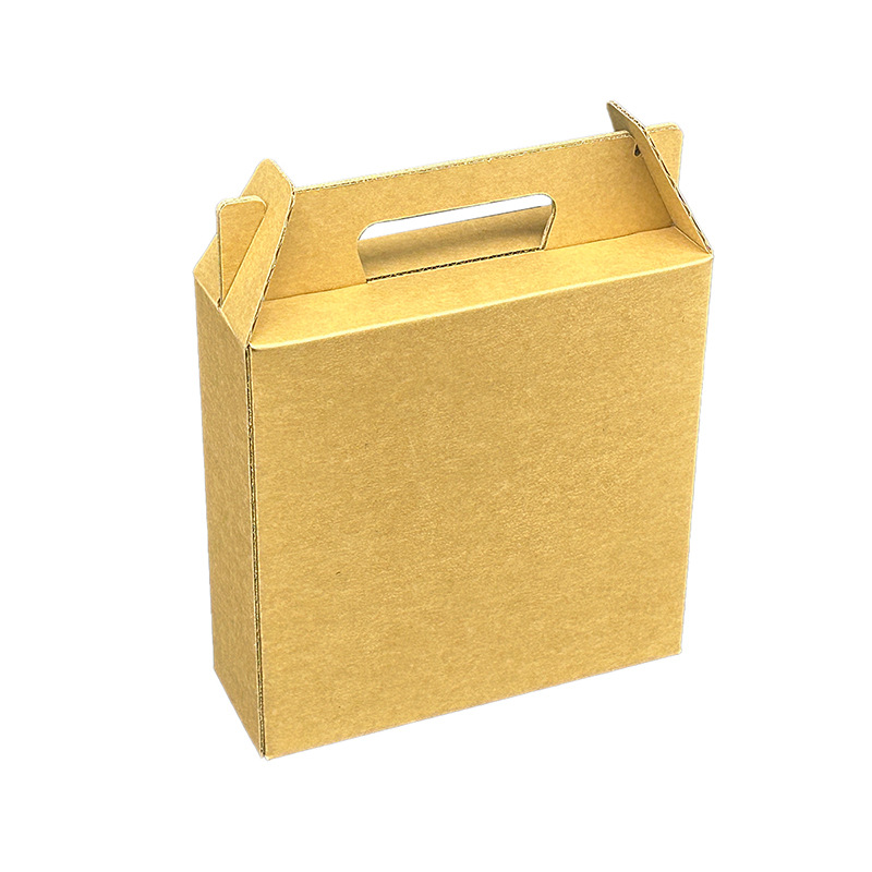 厂家生产手提礼品瓦楞盒土特产礼品包装盒可折叠存放牛皮纸盒批发