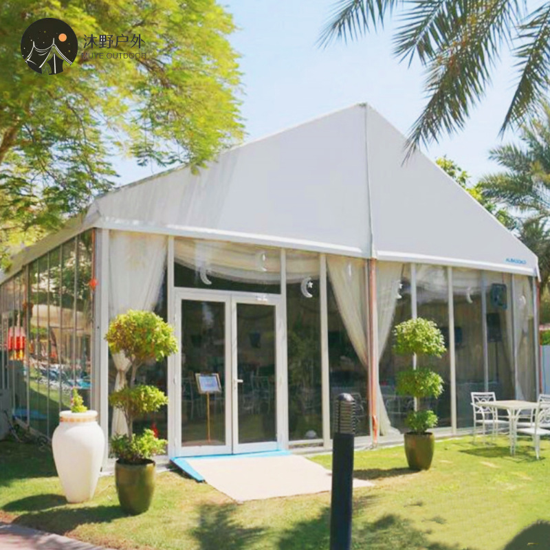 Muye exhibición al aire libre gran cabina de aleación de aluminio boda banquete de almacenamiento cabina de eventos de celebración tienda de boda
