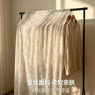 法式蕾丝落地衣架防尘罩卧室单杆挂衣架防灰盖巾室内衣服防尘盖布