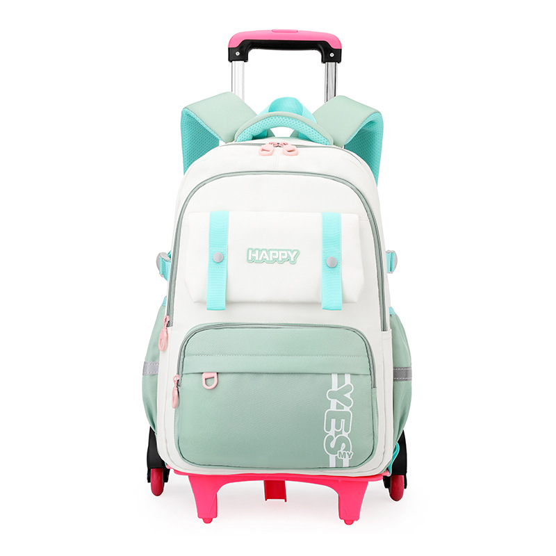 Mochila de tracción transfronteriza de peces naturales para estudiantes de primaria que trepan escaleras, mochila de gran capacidad para grados 3 - 6, mochila de doble propósito